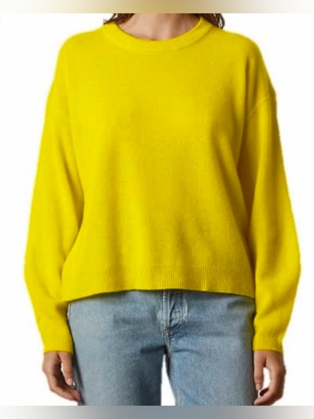 LN WOMEN SMALL MEDIUM (bust 42”) 100% CASHMERE SWEATER VELVET GRAHAM & SPENCER